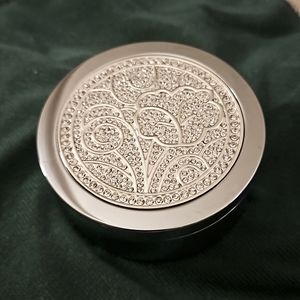 Bulova Swarovski Crystal Silver Ladies table watch\alarm clock